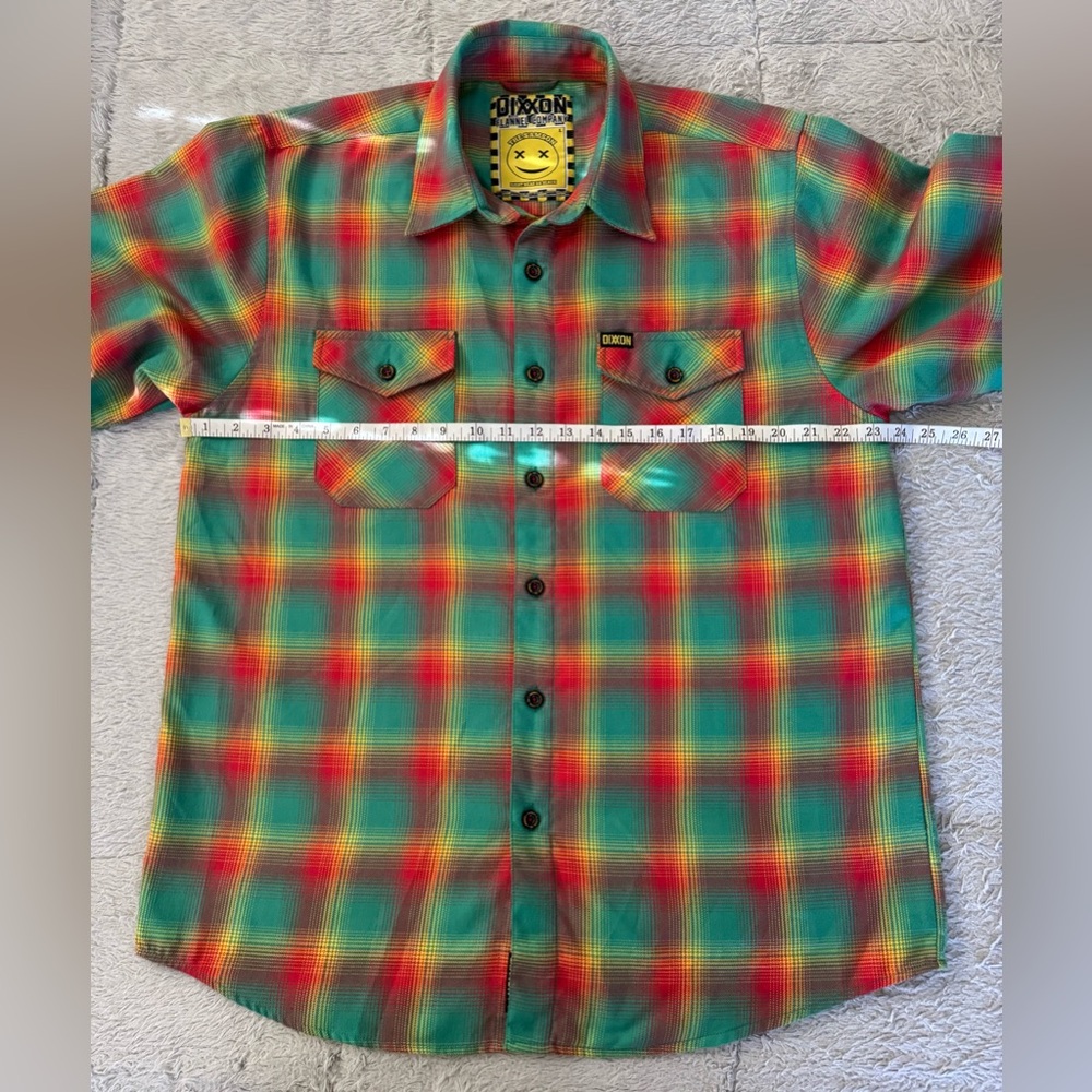 DIXXON Mens The Samson Right Near Da Beach Long Sleeve Button Down Flannel Shirt - Picture 12 of 15